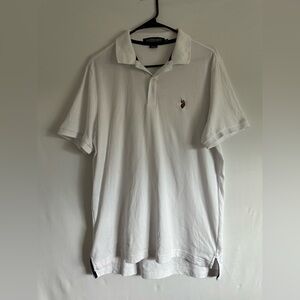 U.S Polo Assn mens shirt Medium 100% Cotton White Luxury Feel Preppy Work School